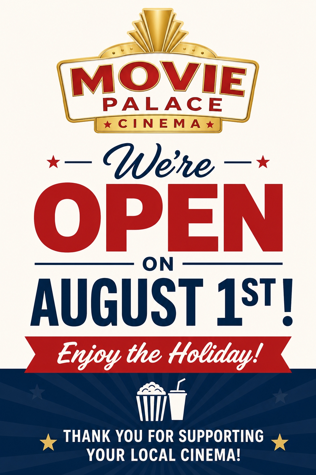 Movie Palace Is Open
